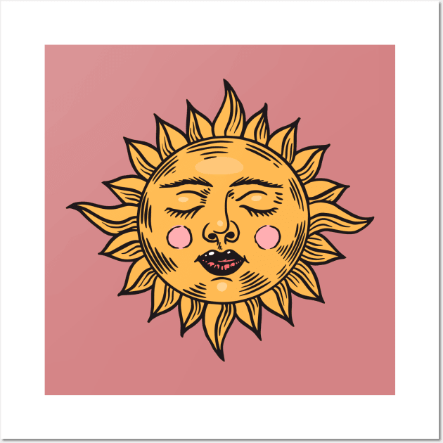 Smiling Groove Sun Wall Art by machmigo